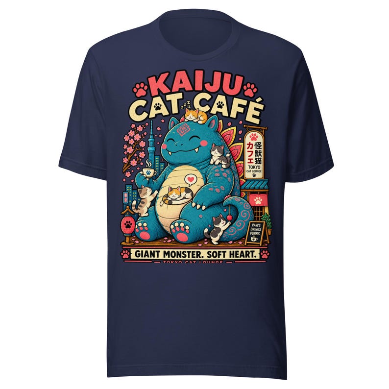 Kaiju Cat Café — T-Shirt — image 3