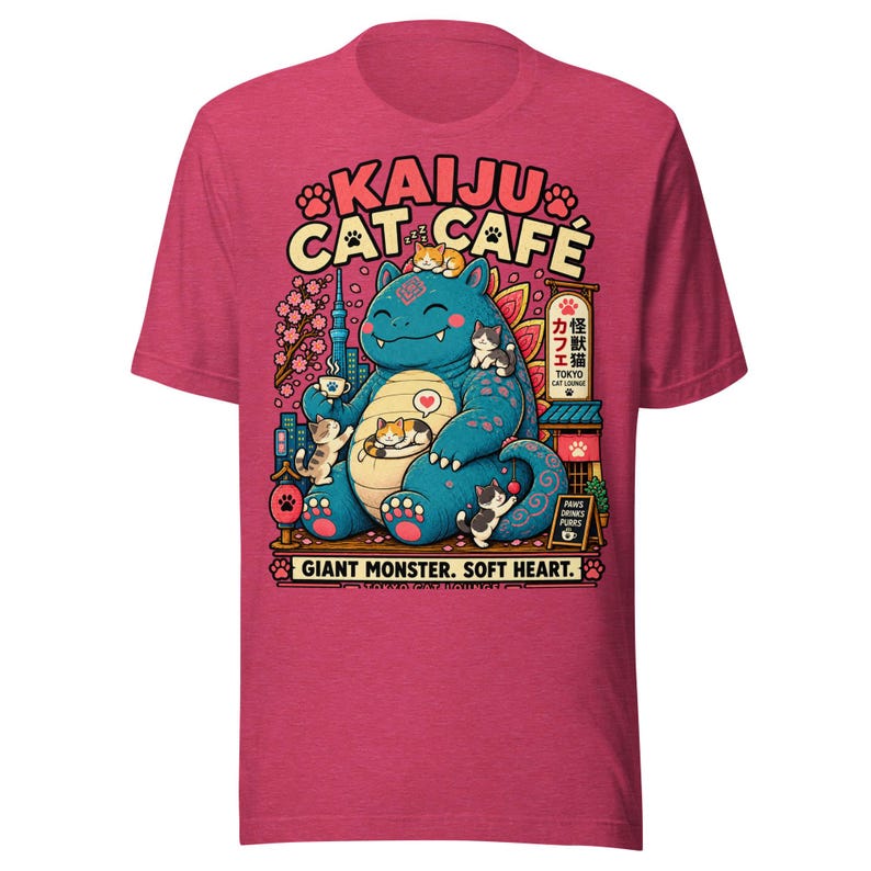 Kaiju Cat Café — T-Shirt — image 4