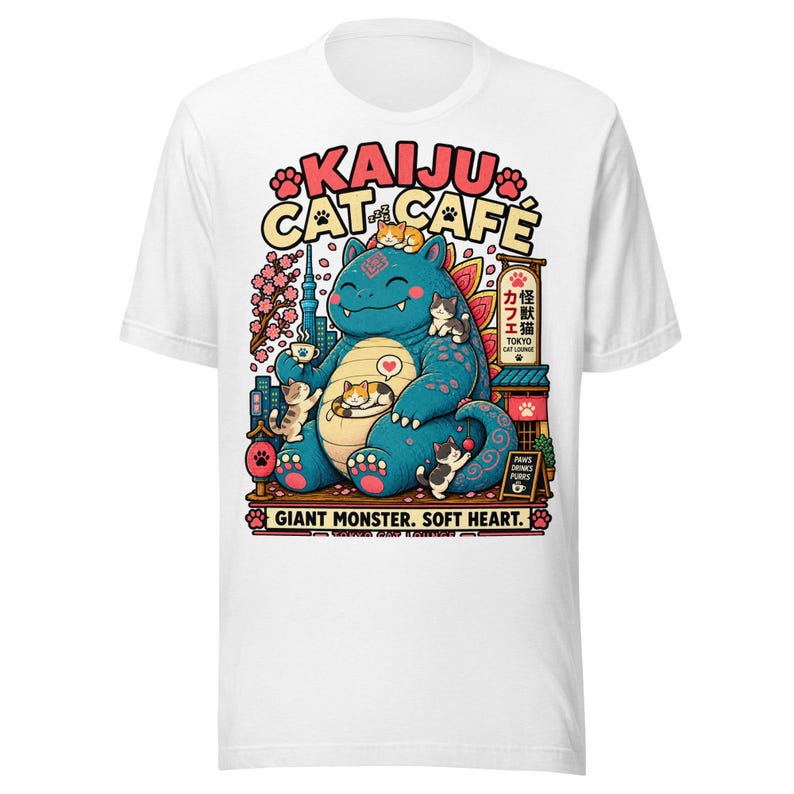 Kaiju Cat Café — T-Shirt — image 6