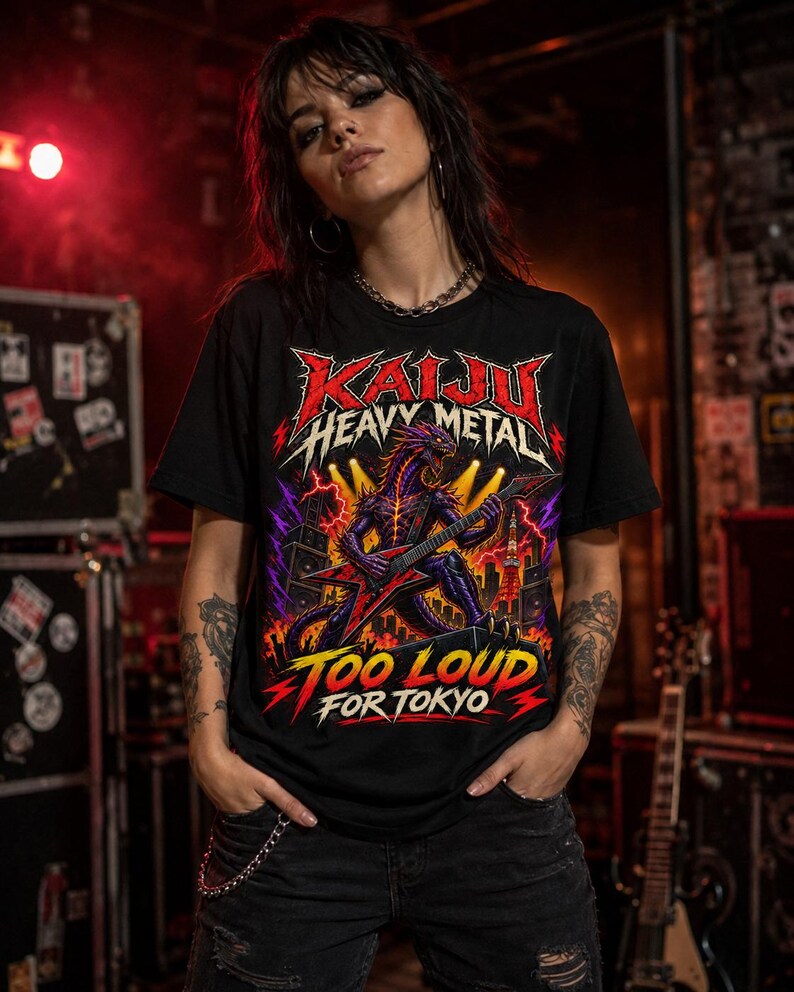 Kaiju Heavy Metal — Too Loud for Tokyo T-Shirt — image 12