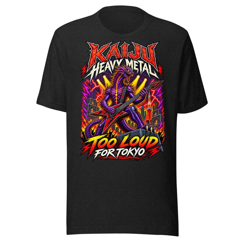 Kaiju Heavy Metal — Too Loud for Tokyo T-Shirt — image 4