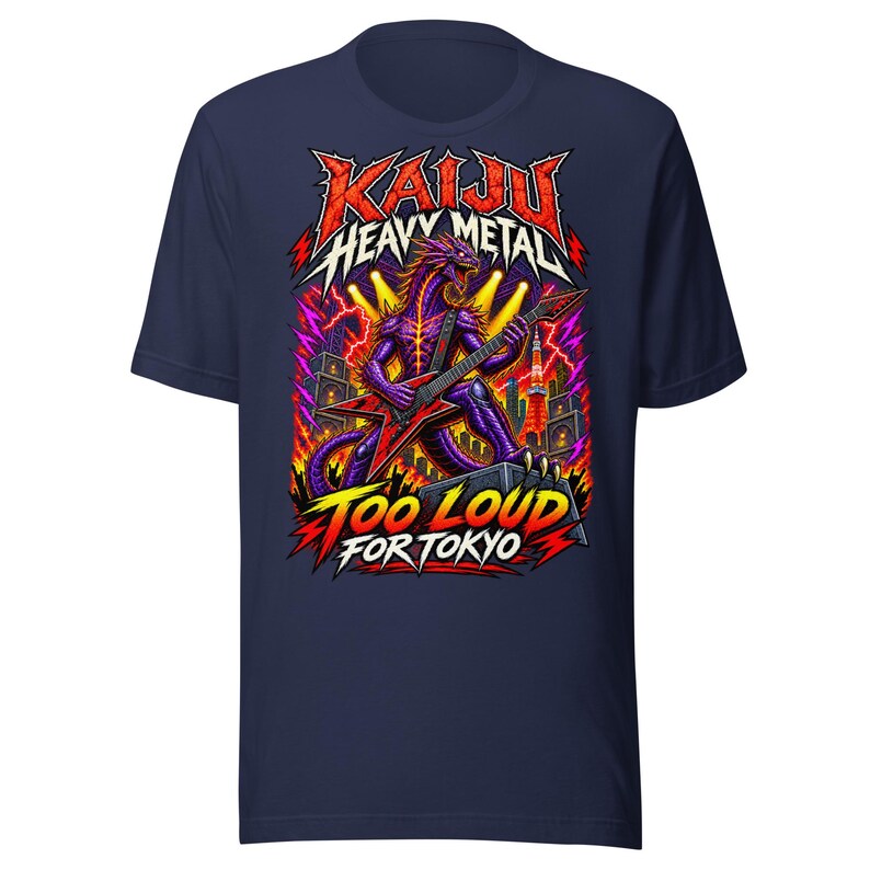 Kaiju Heavy Metal — Too Loud for Tokyo T-Shirt — image 5
