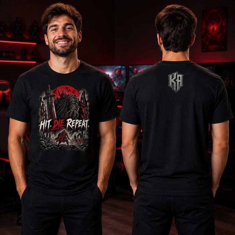 Hit. Die. Repeat. — Final Boss Division T-Shirt — image 7